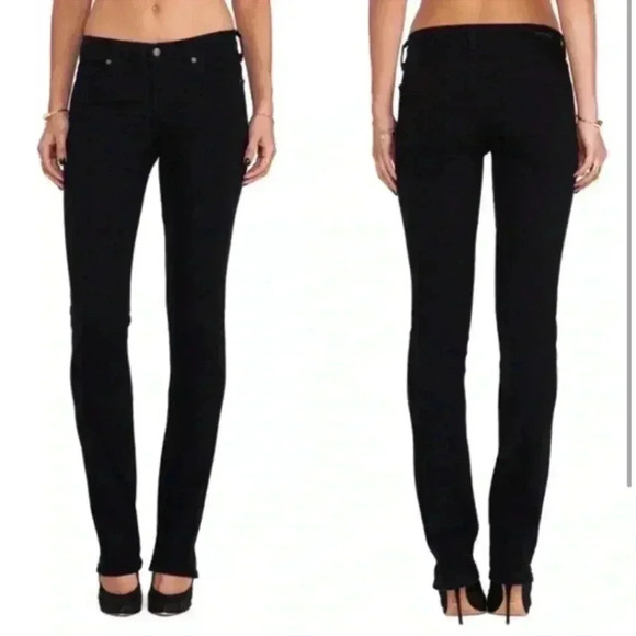 Citizens of Humanity Elson Medium Rise Straight Leg Jeans Black Size 30 - Picture 3 of 10